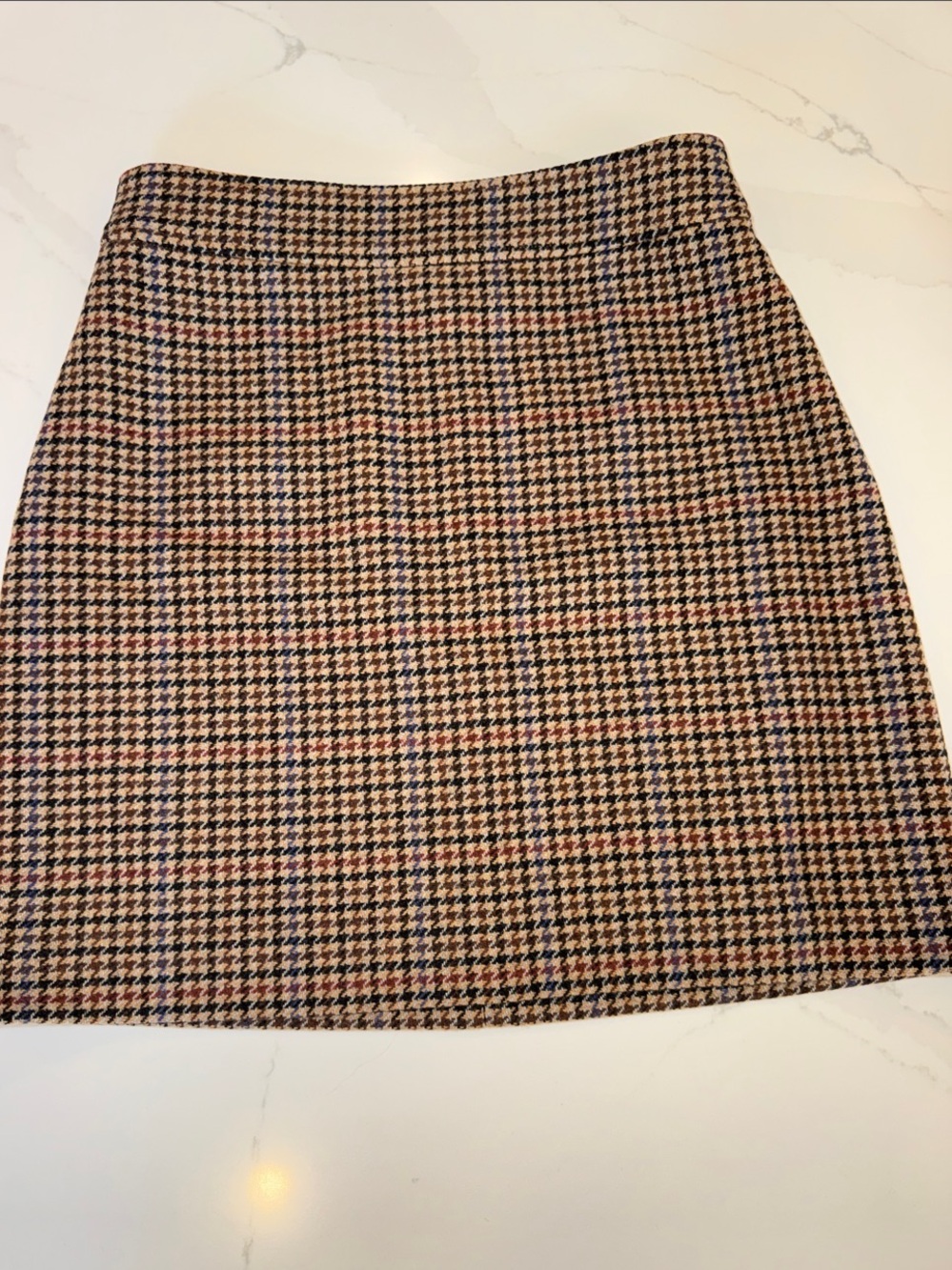 J. Crew Tan Houndstooth Mini Skirt NWT Size 6